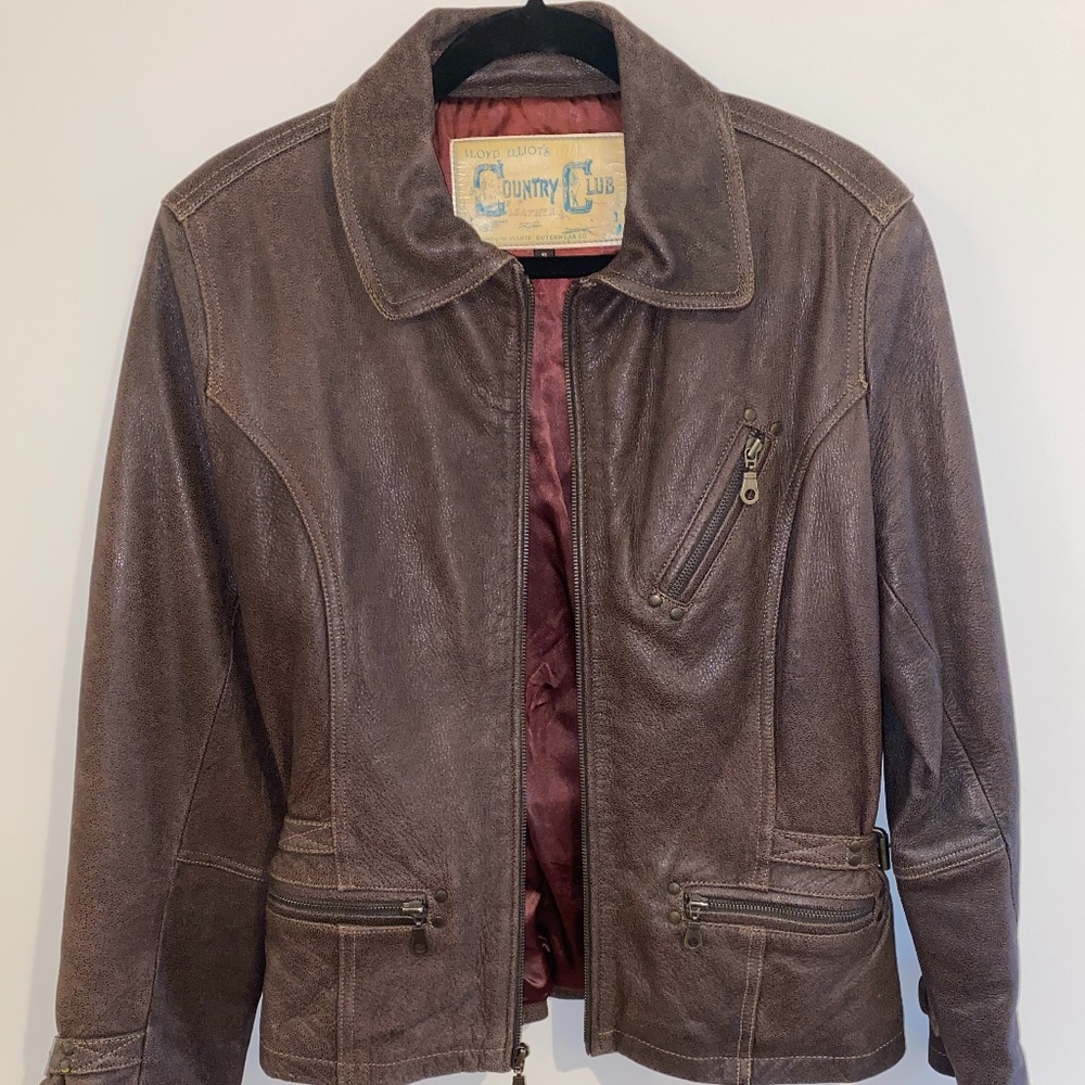 Dark Brown Vintage Leather Jacket